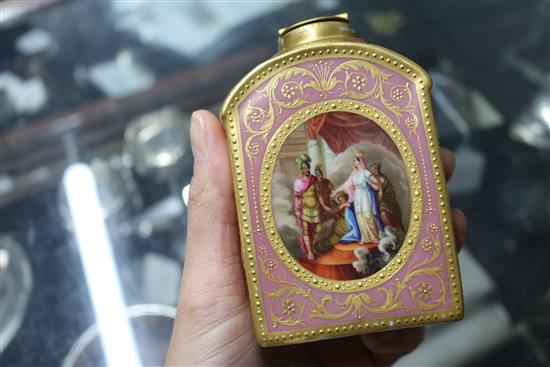 An early 20th century Vienna flask